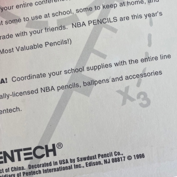 NBA Eastern Conference Logo Vintage 1996 Pencil Set - Set of 14 by Pentech - Picture 3 of 3